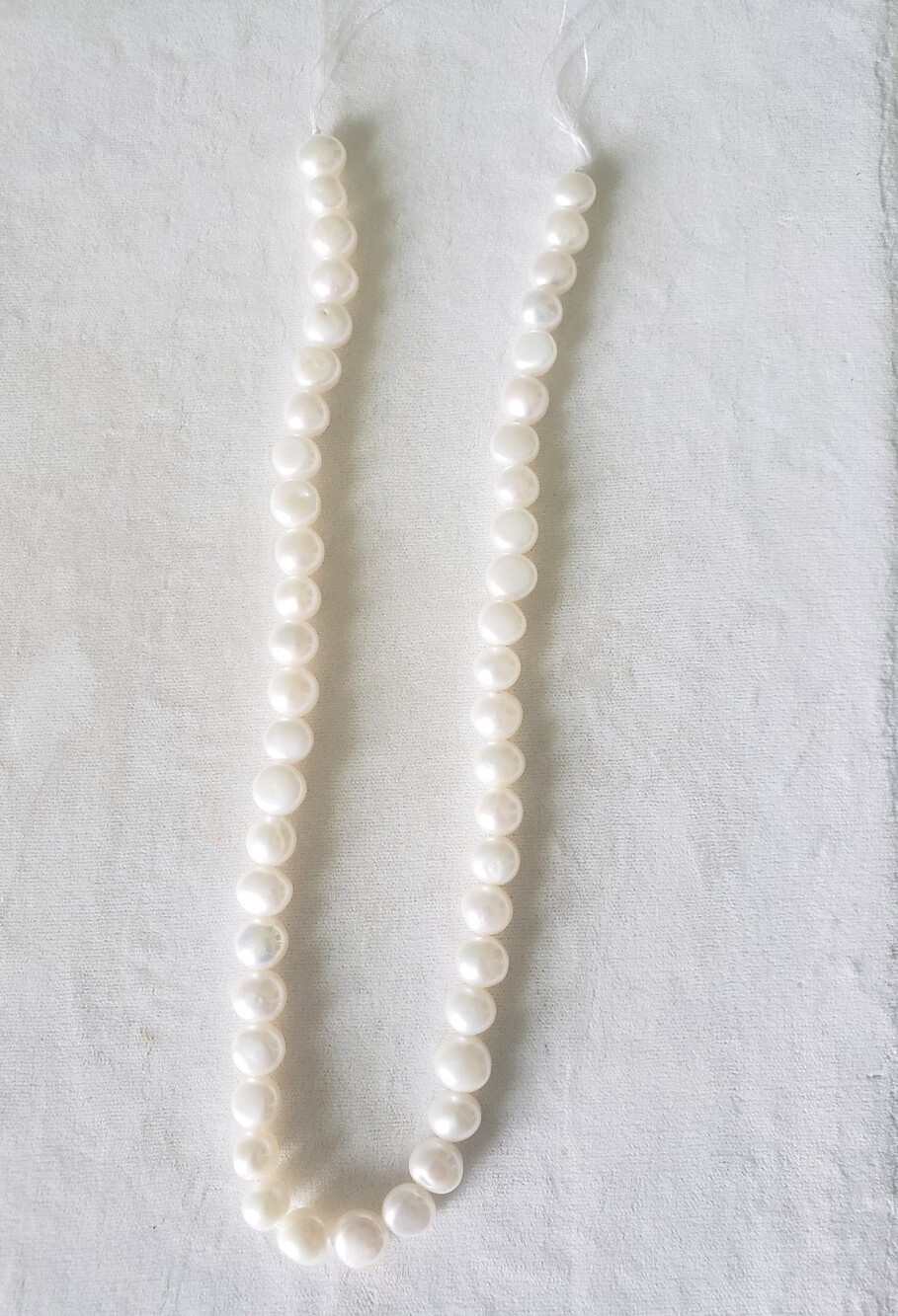 Strand Of Fresh Water Semi Round Pearls
